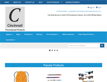 Tablet Screenshot of cincinnatipromotionalproducts.com